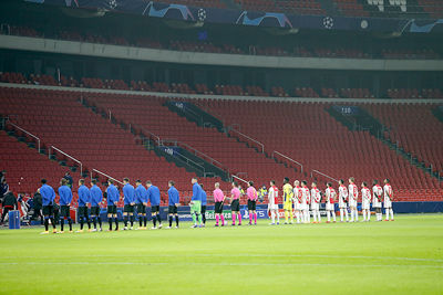 Hopelijk was dit het derde en laatste CL-avondje zonder supporters... © De Brouwer
