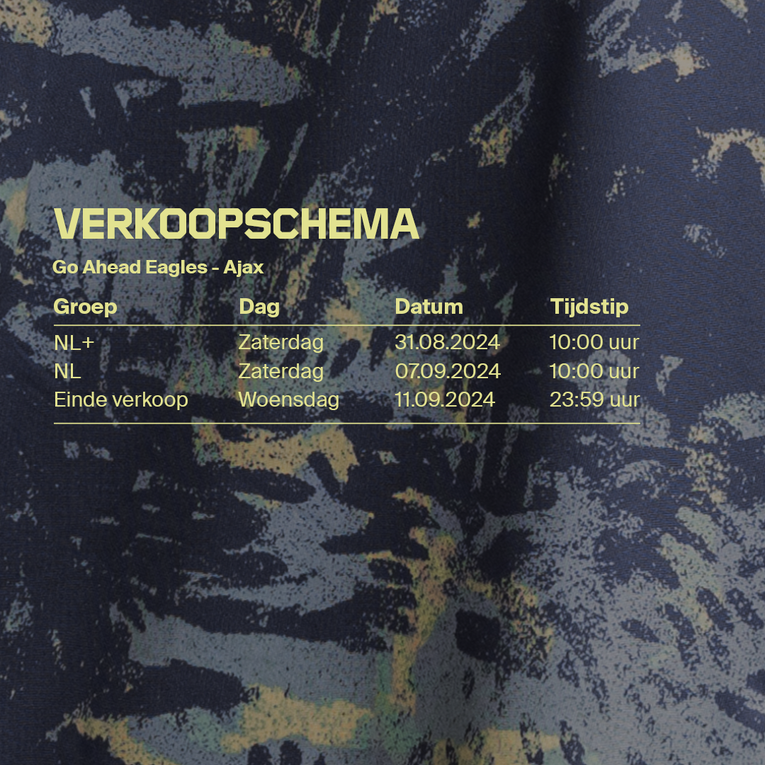 Ajax Gae Verkoopschema 1