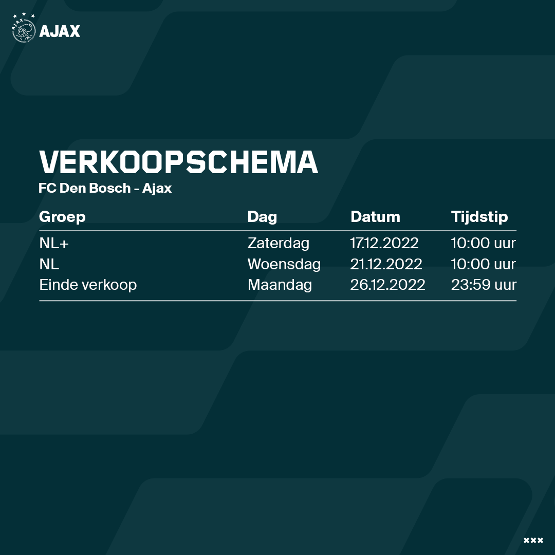 Ajax Verkoopschema Den Boschpng